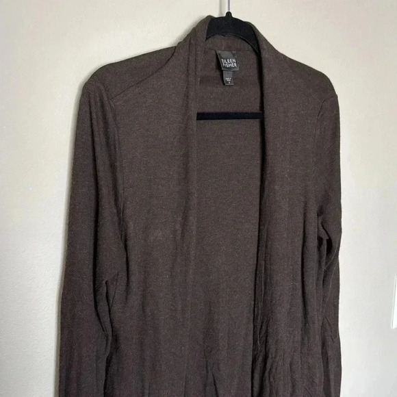 Eileen Fisher Brown Cardigan 100% Viscose Women’s Small Professional Business - Picture 4 of 11